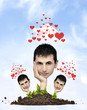 Young man in love
