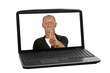Thumbs up in screen from a laptop
