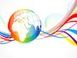 abstract colorful globe background abstract colorful globe background