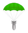 Bomb at green parachute