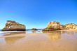 Rocks and ocean in the Algarve Portugal Rocks and ocean in the Algarve Portugal