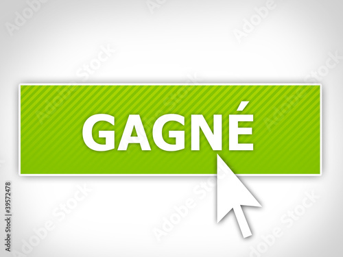 Illustration: bouton gagné - jeux en ligne bouton gagné - jeux en ligne