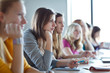 Foto : Students in class (color toned image) Students in class (color toned image)