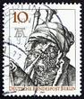 Postage stamp Germany 1971 Bagpipe Player by Durer