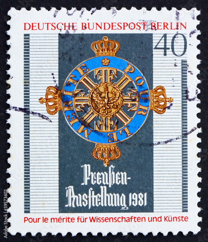 Photo: Postage stamp Germany 1981 Order of Merit Postage stamp Germany 1981 Order of Merit
