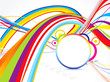 abstract colorful background with wave