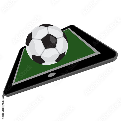 Vektor: Tablet Fußball Tablet Fußball