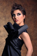 woman posing in fashionable outfit