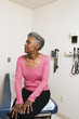 Female patient in examination room