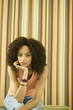 African woman sitting