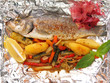 seabass in foil