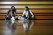 Basketball Players Resting On ...