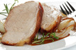 Krustenbraten mit geschmorten Zwiebeln