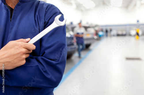 Photo: Mechanic with a wrench Mechanic with a wrench