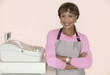 Portrait of female cashier