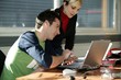 People at work in an office