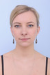 passport portrait of a young woman