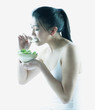 Photo: Woman eating salad Woman eating salad