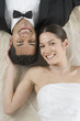 Portrait of bride and groom