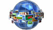 Telecommunication and media technologies concept