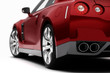 Illustration: Rear of a red car (focused) Rear of a red car (focused)