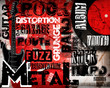 Rock Music poster on red wall