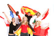 Gruppe von Fußballfans