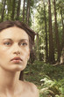 Portrait of woman in forest