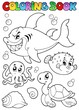Coloring book various sea animals 1 Coloring book various sea animals 1