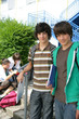 teenage boys at school