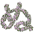 Japanese Characters hiragana, made from flower photo.