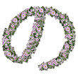 Japanese Characters hiragana, made from flower photo.