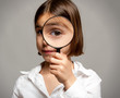 looking through magnifying glass