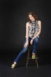 Beautiful girl studio portrait