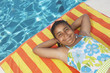 Young girl relaxing on a towel