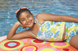 Young girl relaxing on a towel