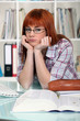 Portrait of a bored student