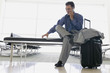 Businessman talking on cell phone