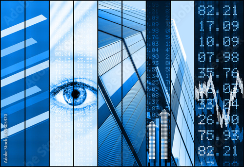 Foto: stock market collage stock market collage