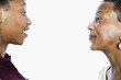 Profile of mother and daughter