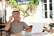 Man sitting on a terrace