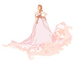 Beautiful bride - doodle illustration