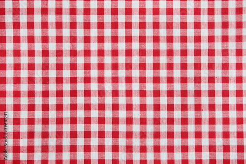 Foto: kariert Tischdecke, rot-weiss kariert Tischdecke, rot-weiss