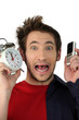Shocked man late