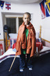 Boy wearing homemade costume