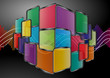 abstract stylized monitor