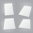Empty white books