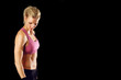 Sexy fitness woman isolated