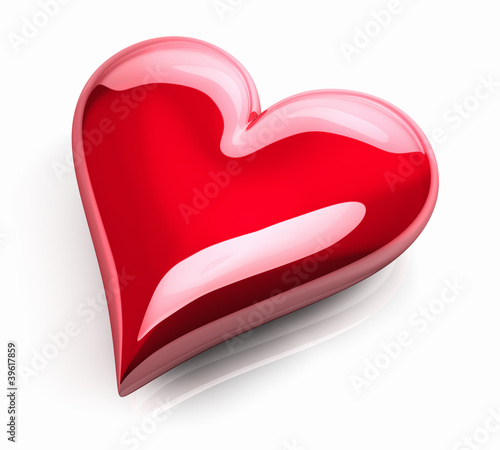 Illustration: Red Glossy Heart Red Glossy Heart