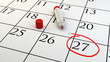 a Day of Appointment circled on Calendar